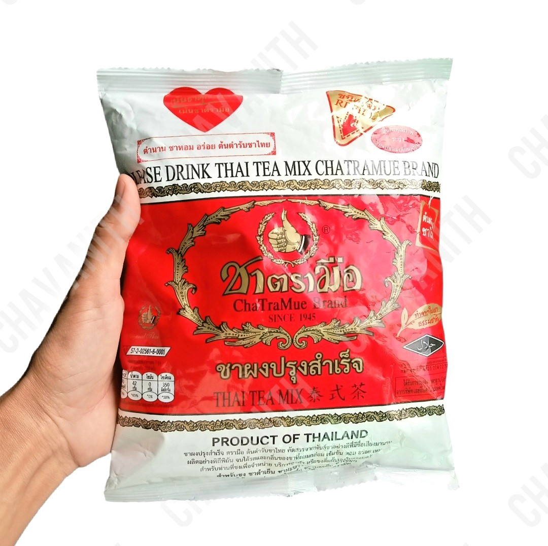 ChaTraMue Original Thai Tea Mix Powder 14.1 oz (400 g) Bag, Pack of 4【US DDP】