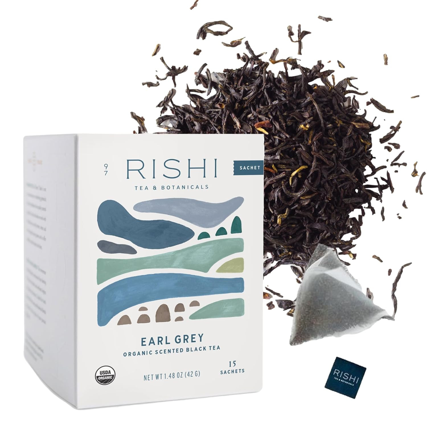 Earl Grey Tea – Organic Sachet Tea Bags, Pure Black Tea with Bergamot Oil, Energ