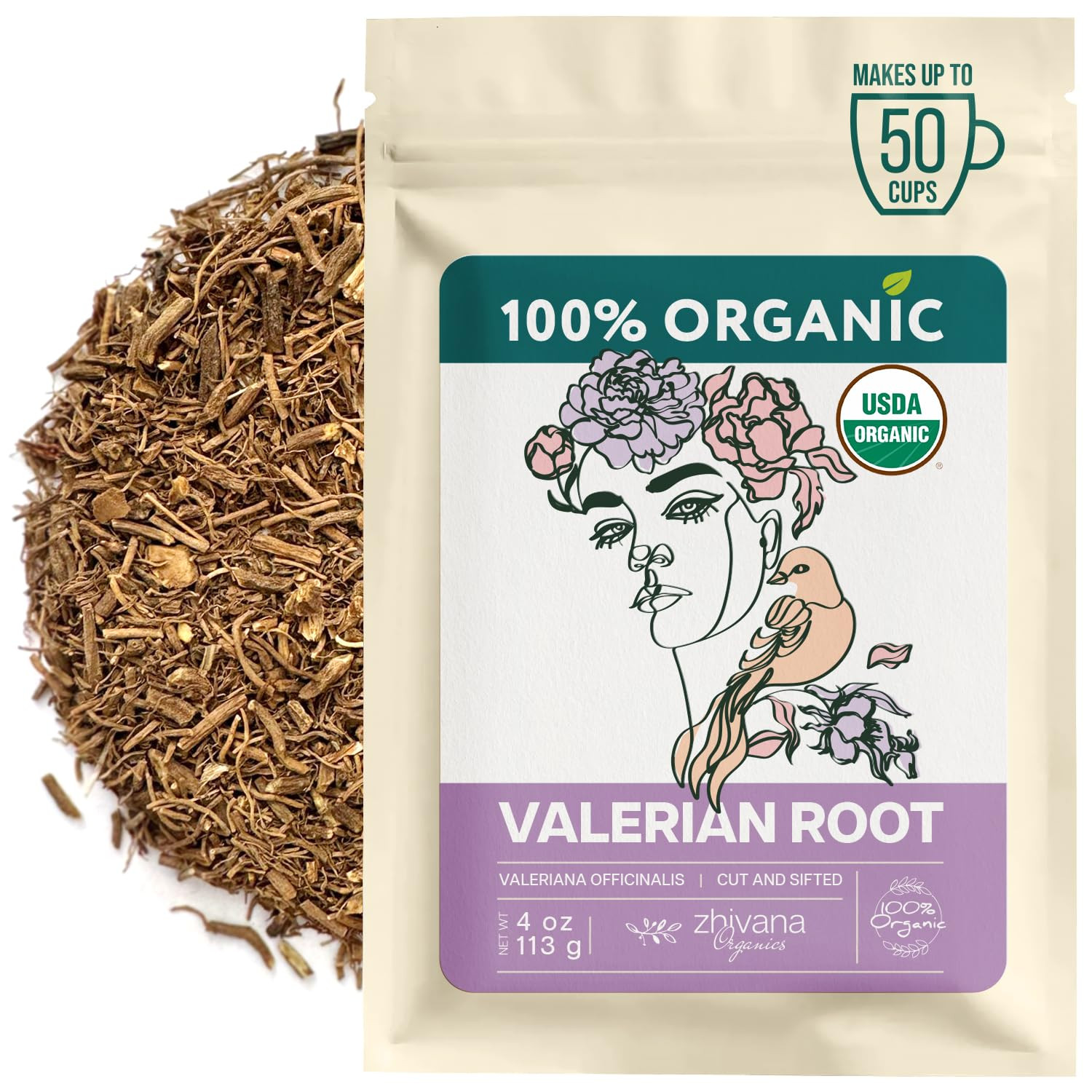 Organic Valerian Root Tea (4Oz.) – Te De Valeriana Organica Para Dormir Y Ansied