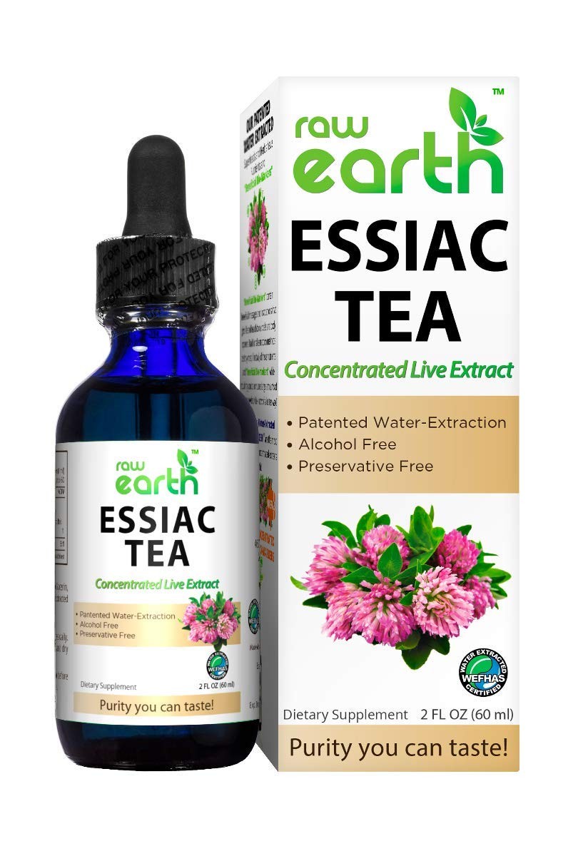Raw Earth ESSIAC Tea Extract 8 Organic Herbs Sheep Sorrel USA Made