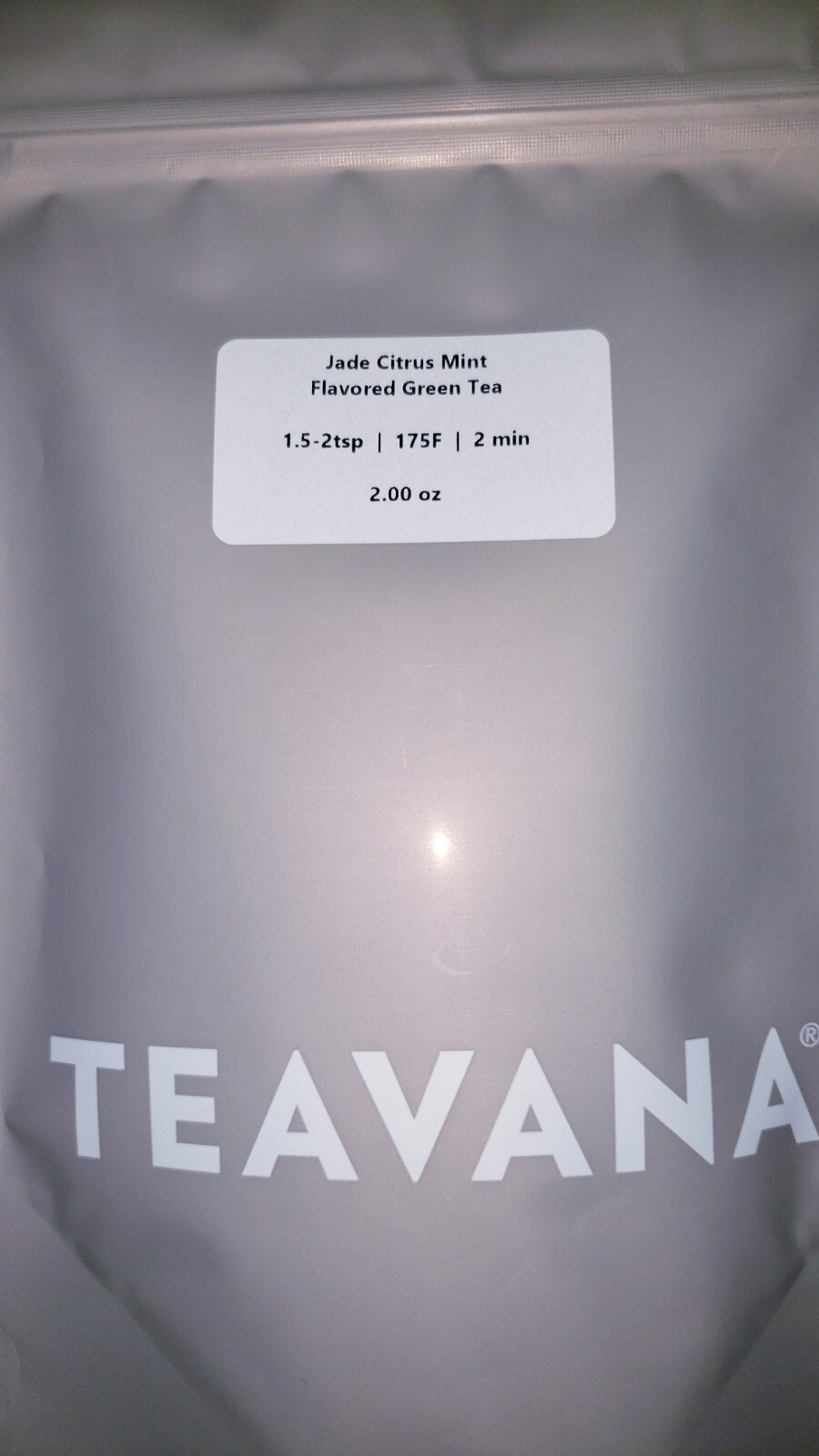 🍊 NEW TEAVANA 2OZ JADE CITRUS MINT SEALED GRAY BAG 🍊🍃 LOOSE LEAF TEA 💚☕