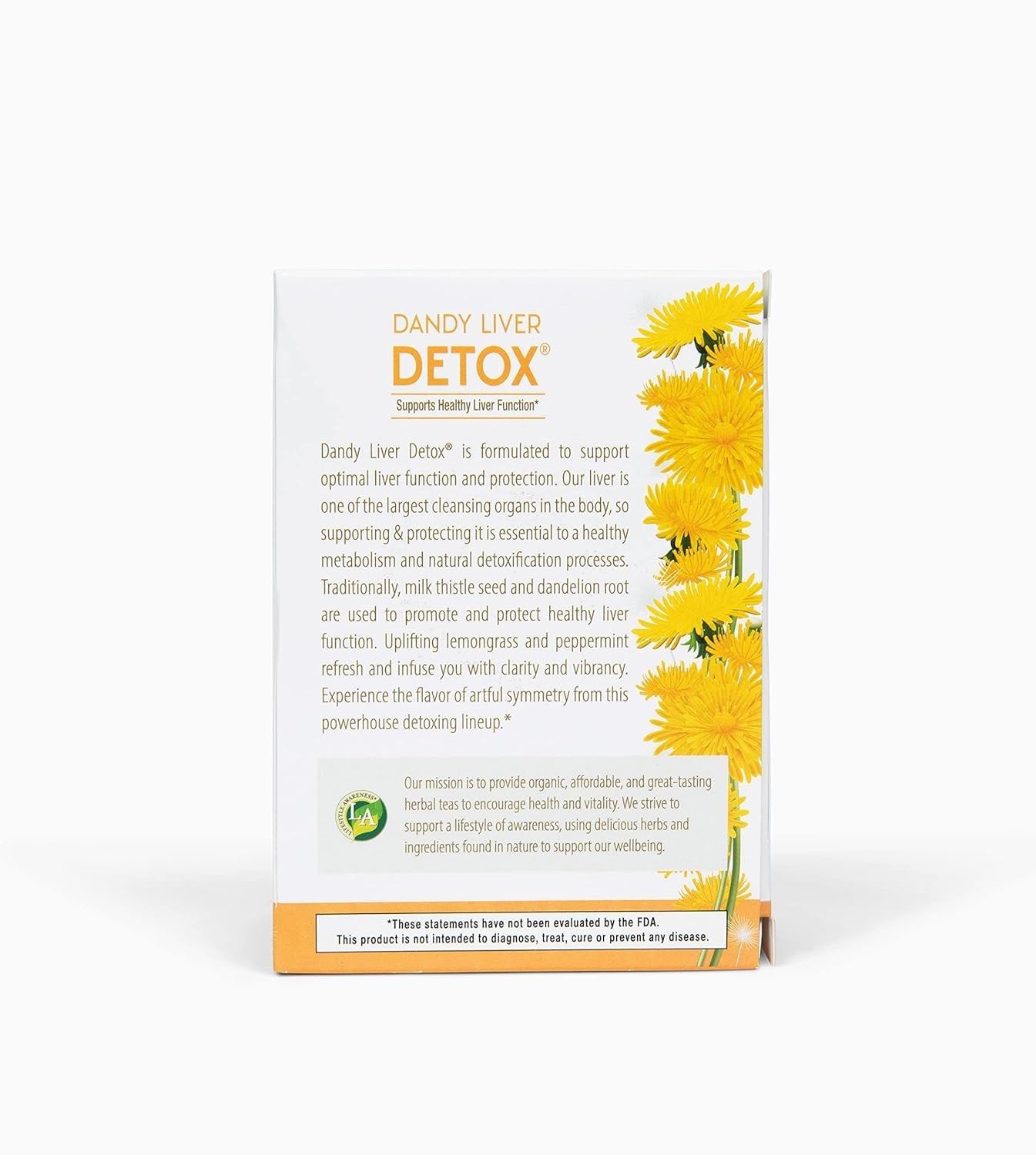Teas, Caffeine Free Dandy Liver Detox Tea, 20 Count