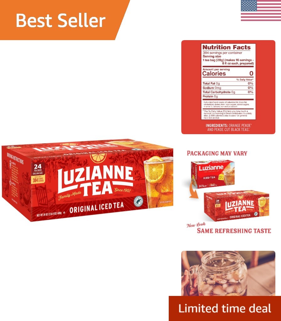 Unsweetened Iced Tea Bags, Gallon Size, 24ct Box Pack of 1