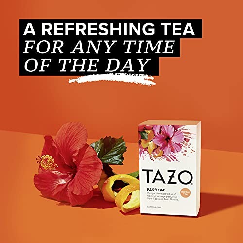 TAZO Passion Herbal Tea Bags, Iced or Hot, Caffeine-Free, 120 120 Bags
