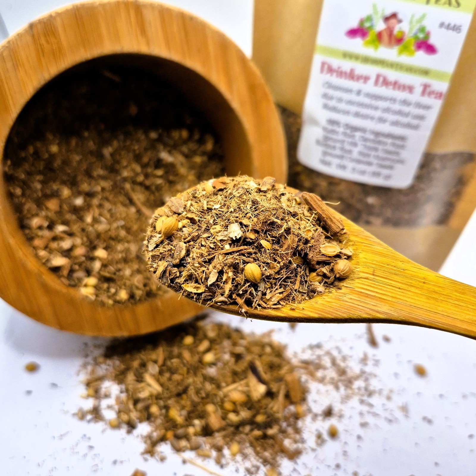 DRINKER’S DETOX TEA – Detoxes the liver and reduces alcohol cravings.