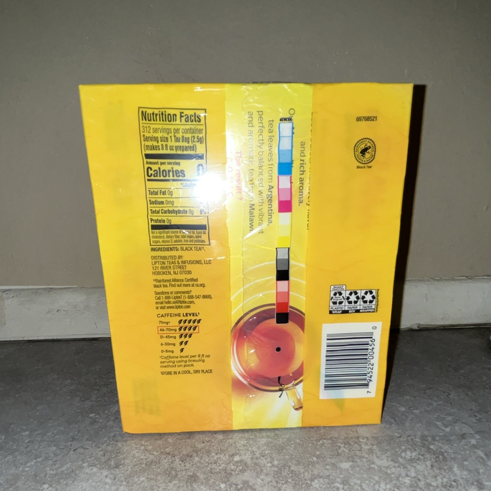 Lipton Yellow Label Black Tea 312 Bagged Tea Bags, 24.9 oz Caffeinated Pantry