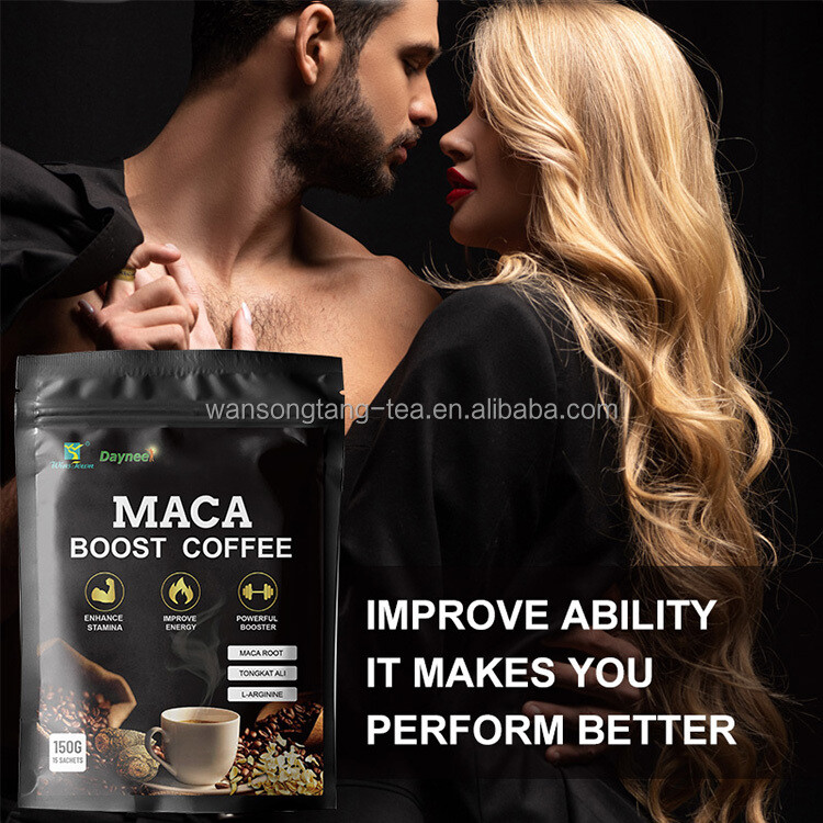 Maca Coffee Chocolate Flavor Herbal Instant Coffee Natural Energy Drink Men