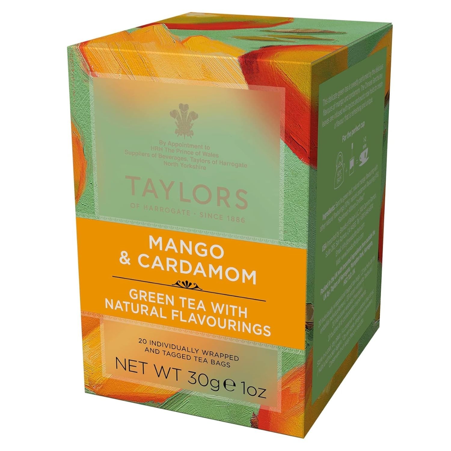 Rainforest Alliance Certified Mango & Cardamom Green Tea – 120 Teabags Total