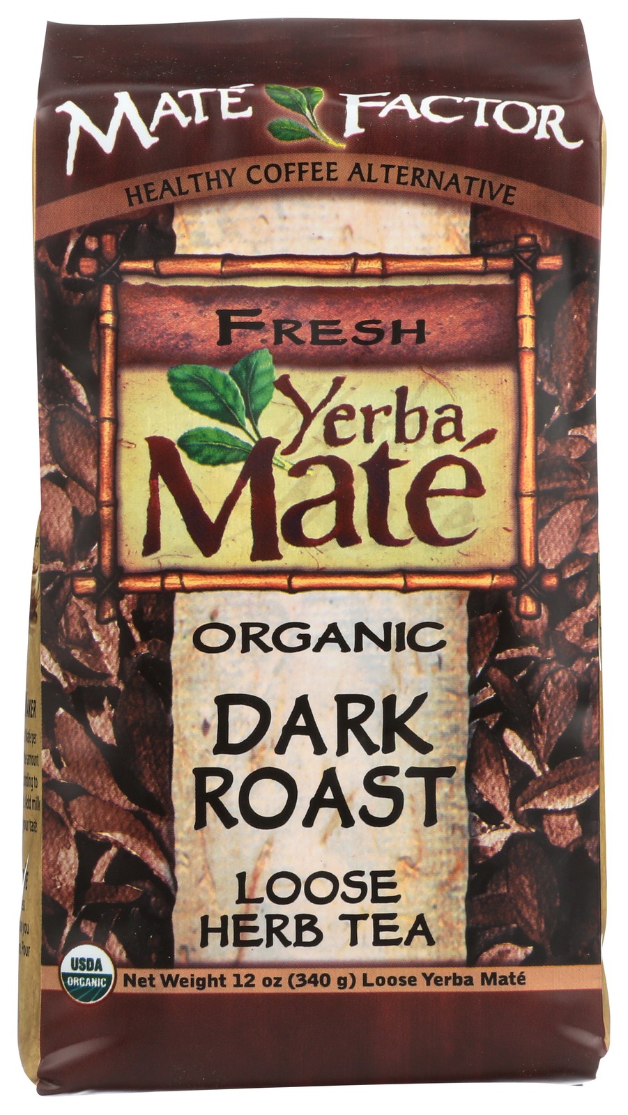 Mate Factor Organic Dark Roast Yerba Loose Tea 12 Oz Coffee 3 Pack