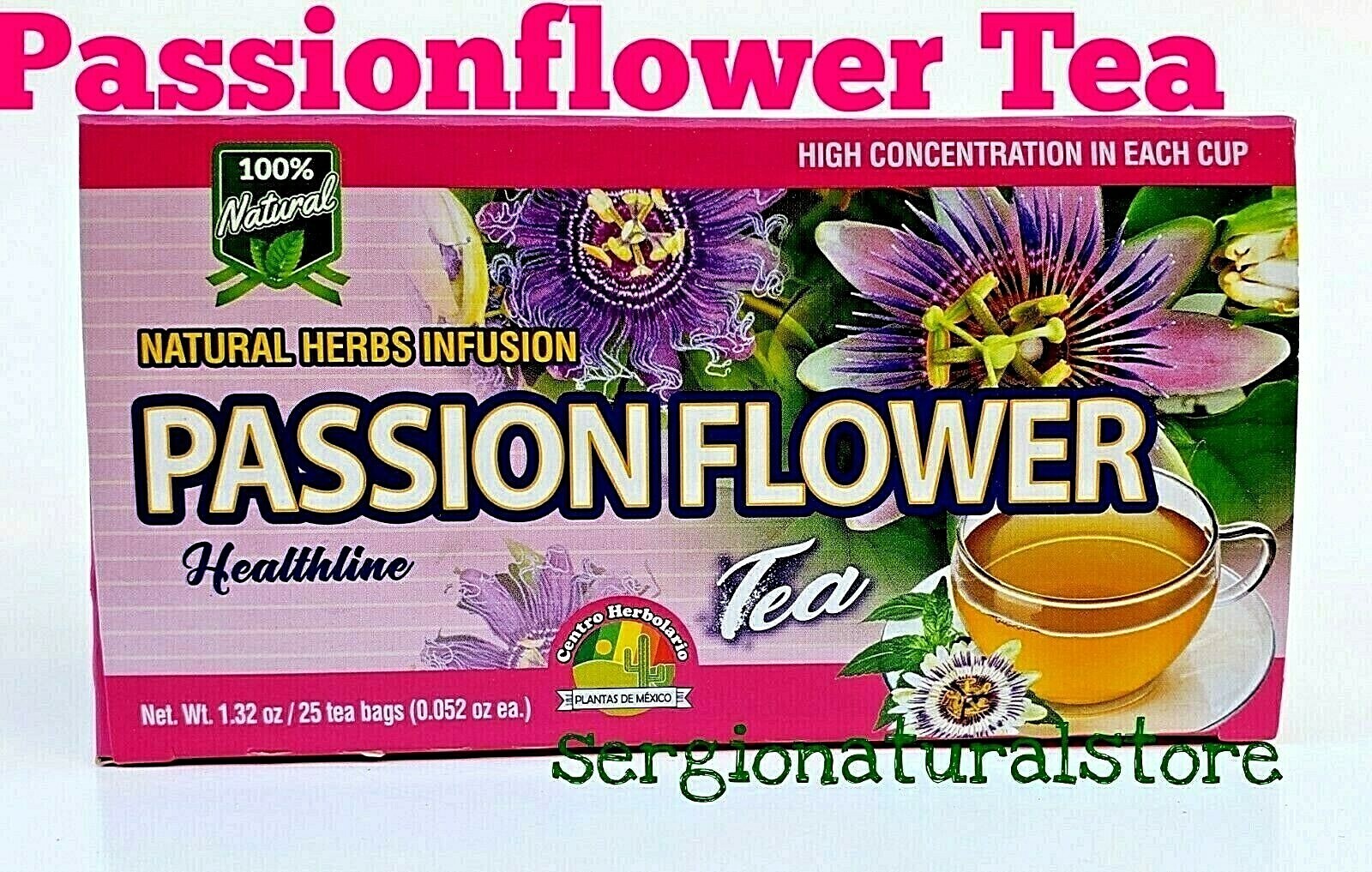 Plasifora Tea Herbal 25 bags TE de PASIFLORA Passion Flower Tea Free Shipping