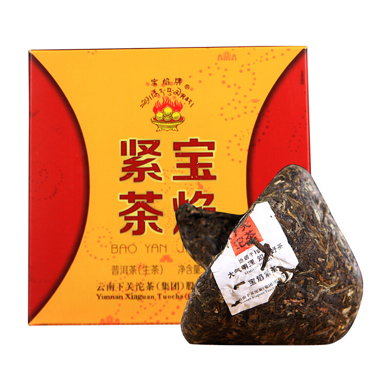 Bao Yan Jin Cha * 2014 Xiaguan Flame Tibetan Mushroom Shaped Pu’er Tea 250g Raw