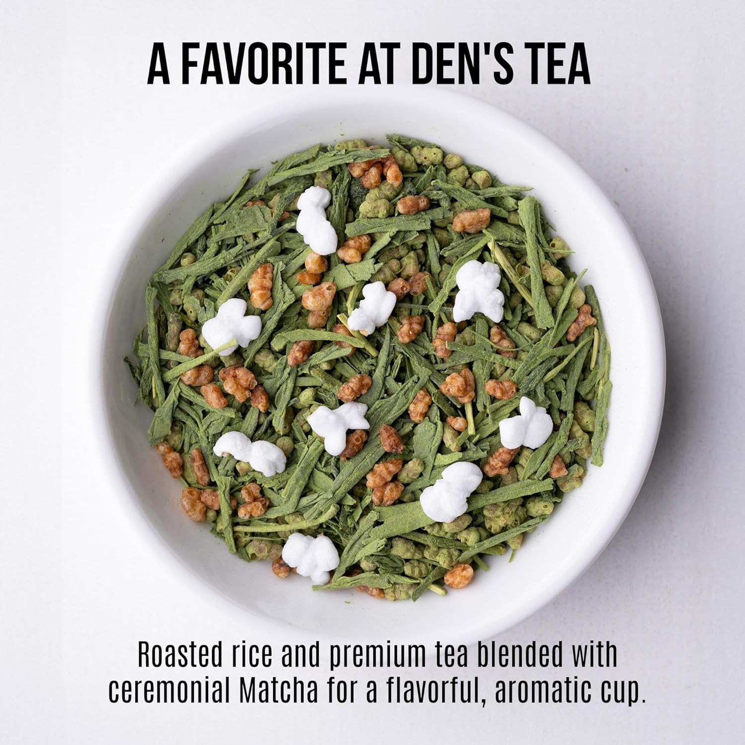 | Premium Genmaicha with Matcha | Japanese Green Tea Blend | Loose Leaf (3.5Oz/1