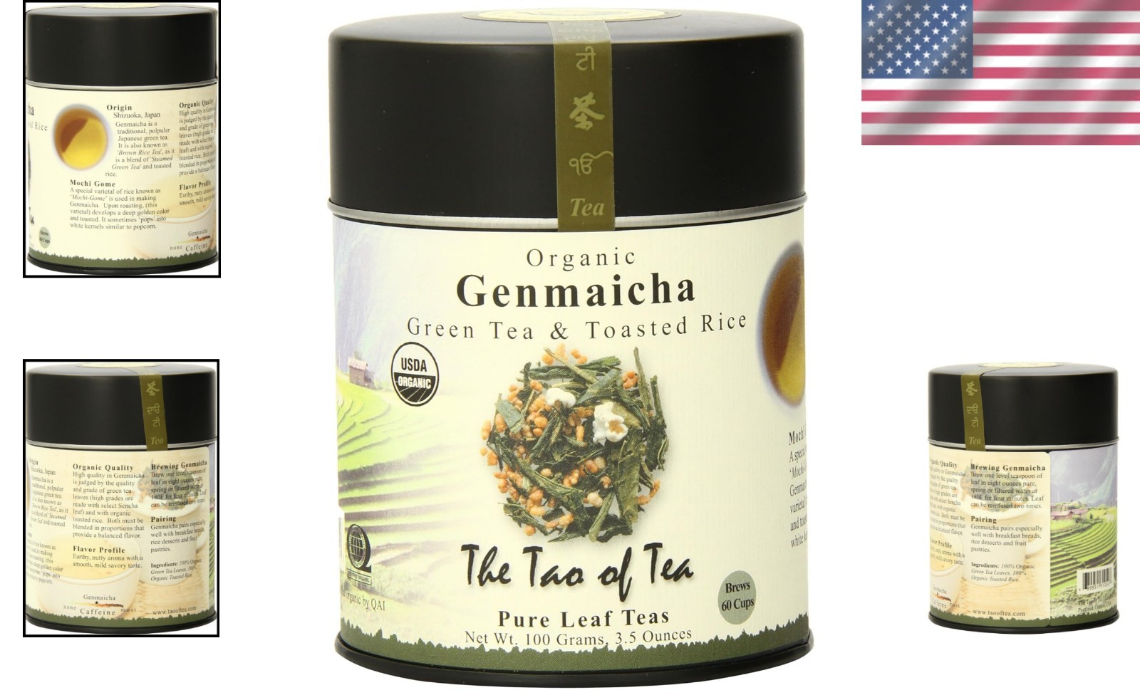 3.5 Oz Organic Genmaicha Tea with Toasted Rice – Refreshingly Unique Flavor