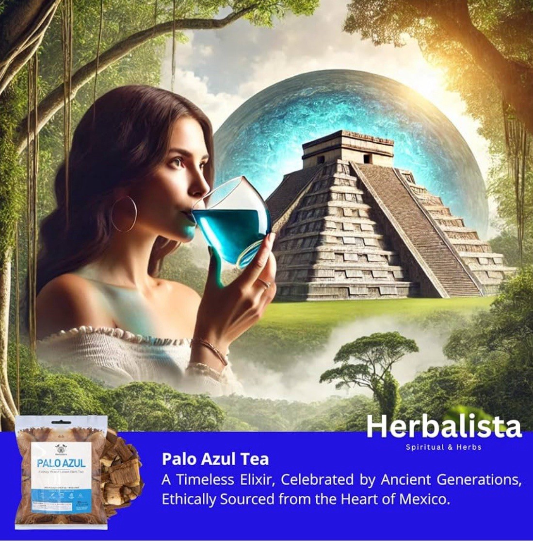 Kidney Wood Herbal Tea 4 oz.-113g Palo Azul Te Herbal, Natural Mexican Herb