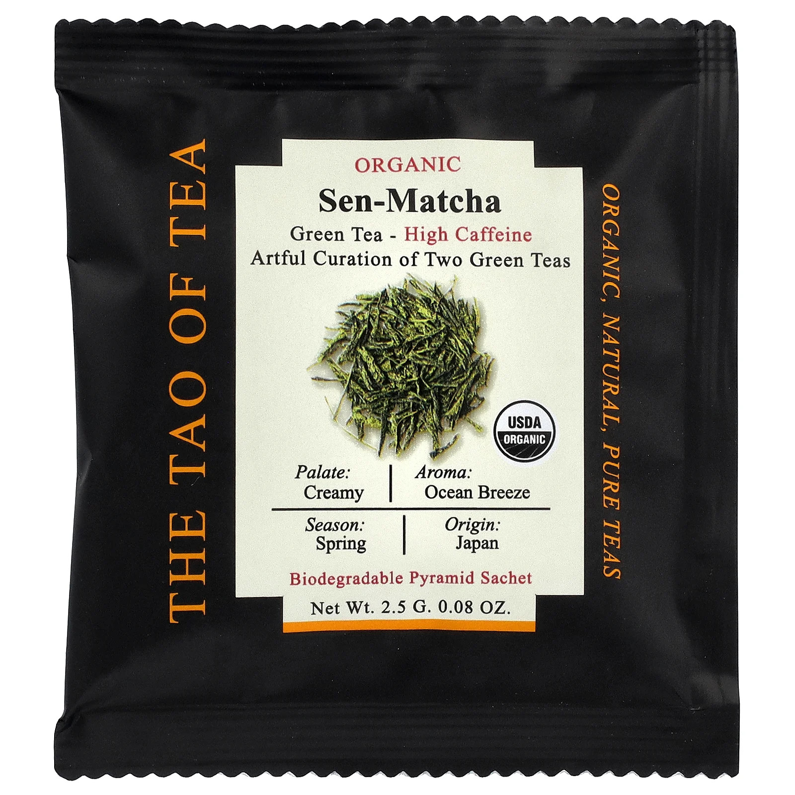Organic Green Tea, Sen Matcha, 15 Pyramid Sachets, 1.32 oz (37.5 g)