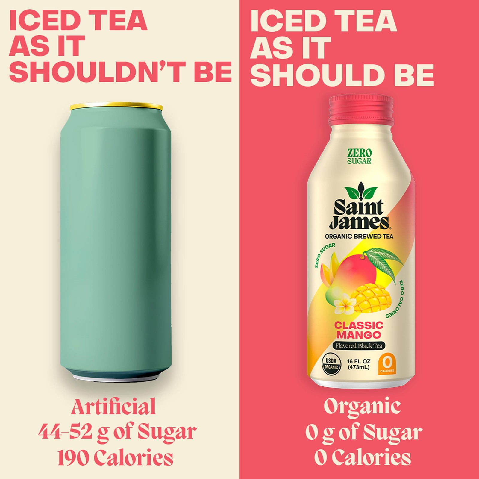 Iced Tea – Organic Black Tea – Non-GMO, Gluten Free, Zero Calorie, Zero Sugar…