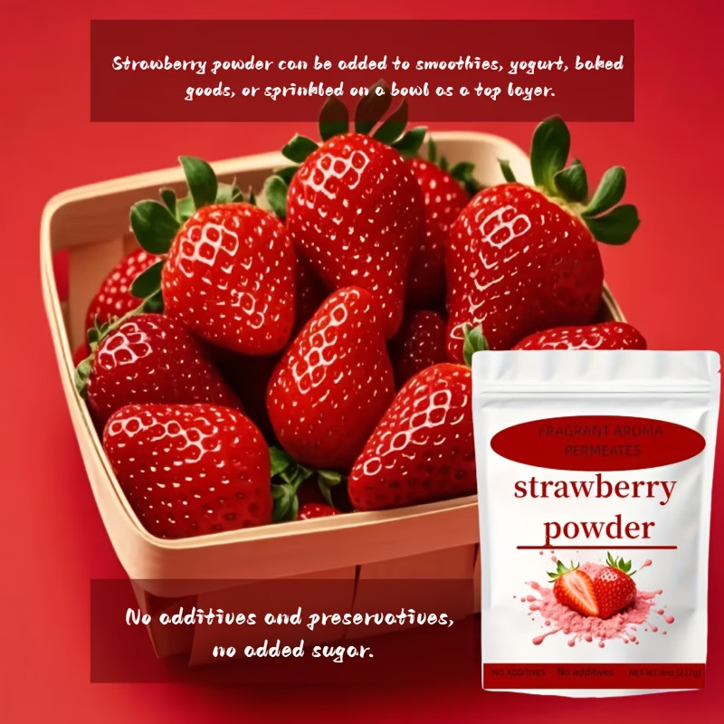 Natural Strawberry Powder Without Additives Rich And Mellow Aroma