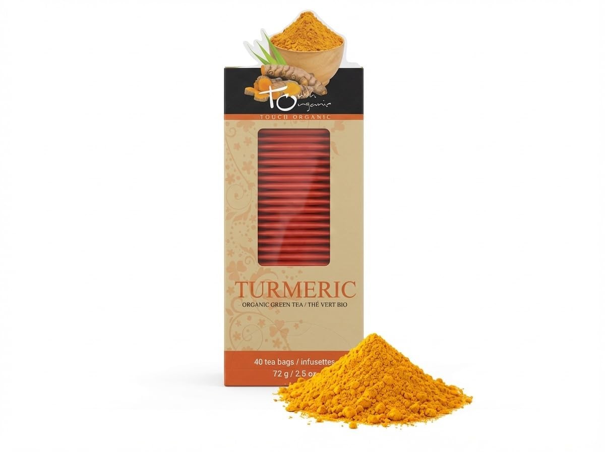Touch Organic TURMERIC Tea Bags, 40 Bags, 2.5 oz