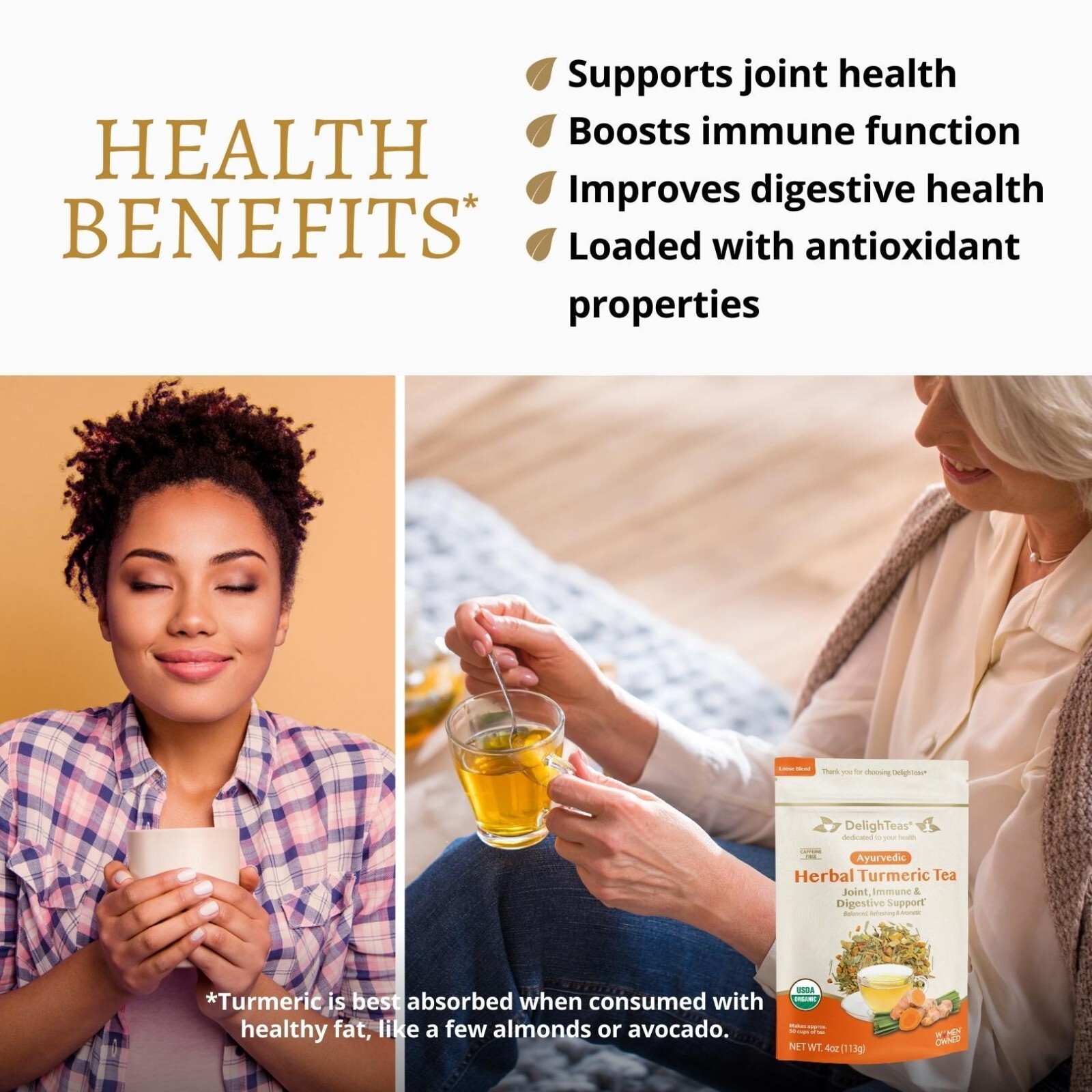 Ayurvedic Herbal Turmeric Tea – Loose Blend