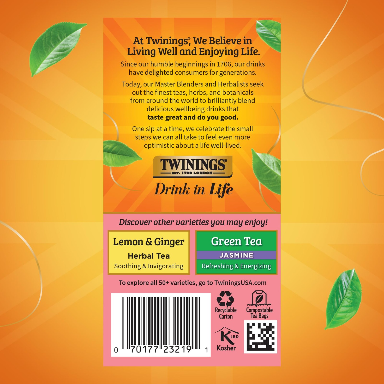 Twinings Raspberry & Lemon Herbal Tea 20 Count (Pack of 1), No Color