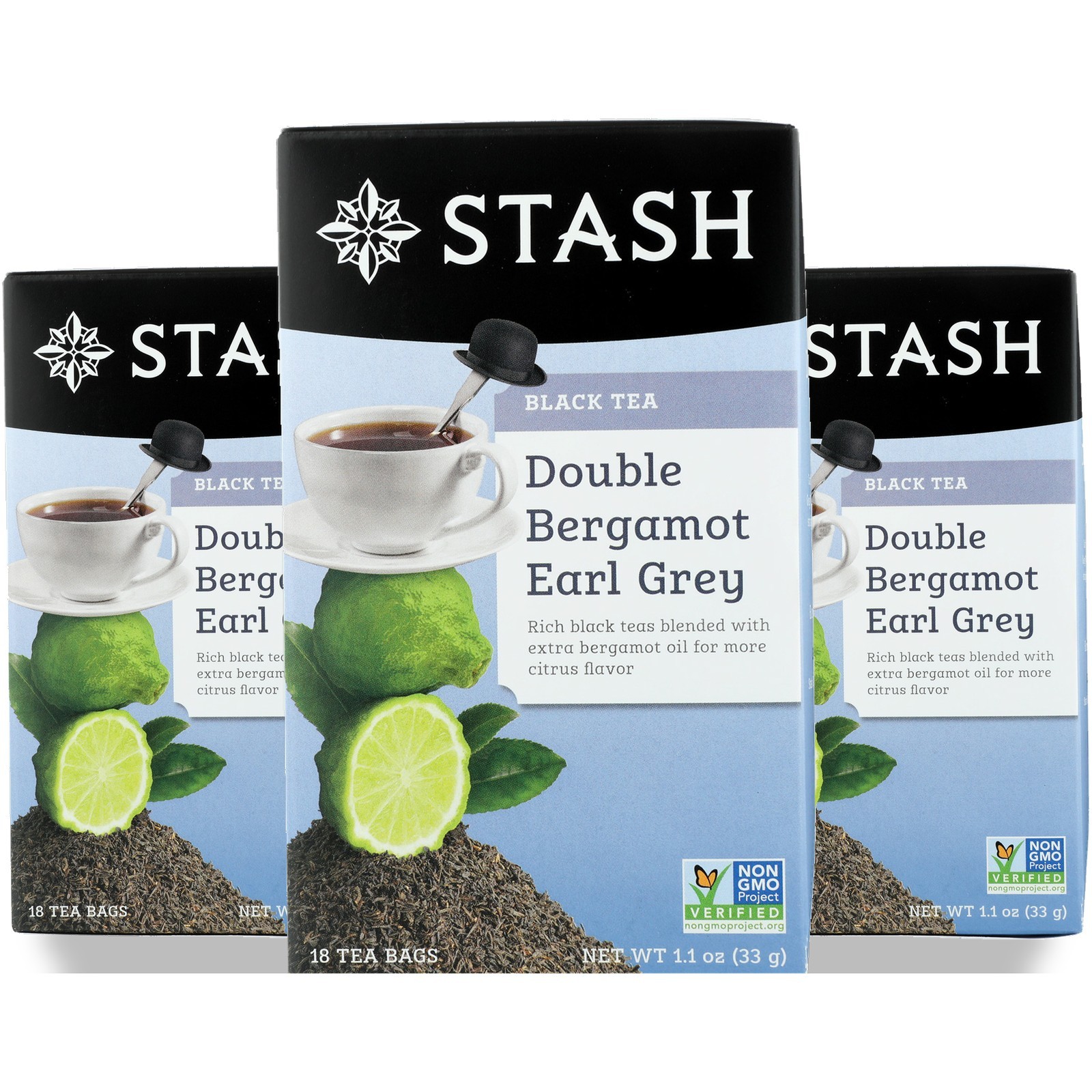 Stash Earl Grey Double Bergamot Black Tea 18 Bags Bag 3 Pack