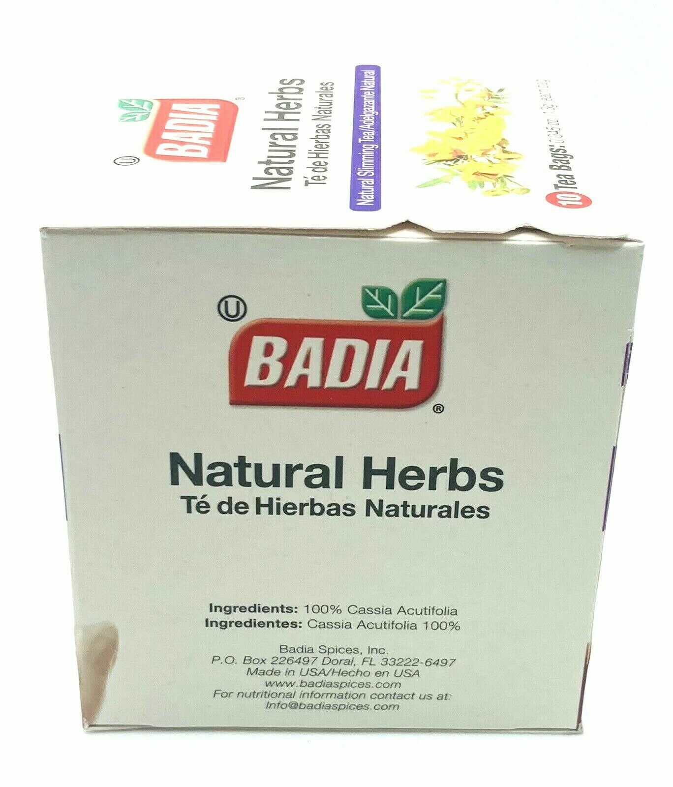 Badia Natural Herbal Tea Blend Caffeine Free 10 Tea Bags Box of 10 Bags