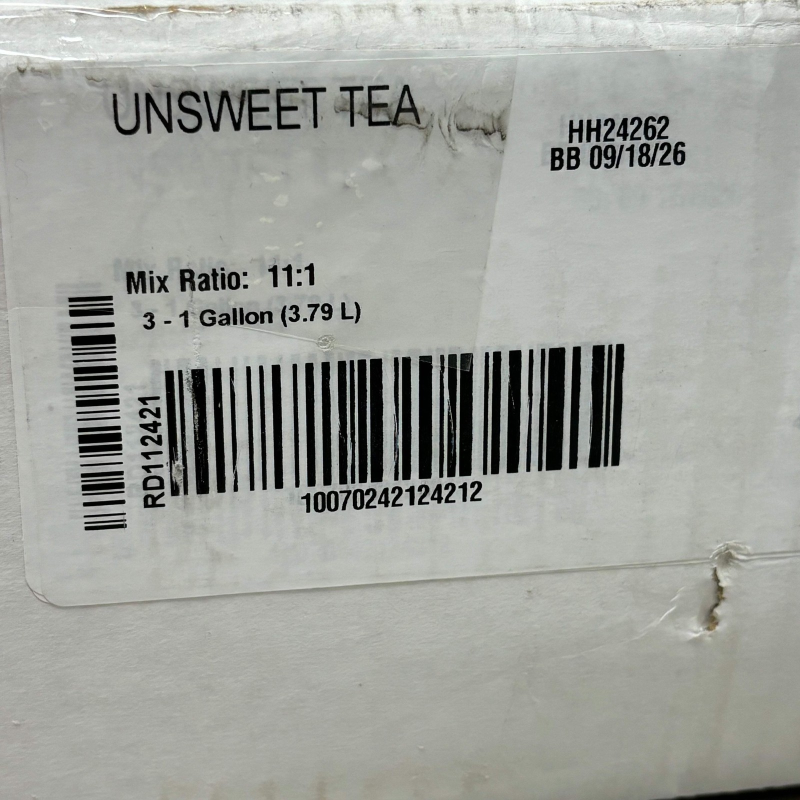 RED DIAMOND (Pack of 3) Unsweetened Tea BB (9/26) 1 Gallon Dispenser Bags