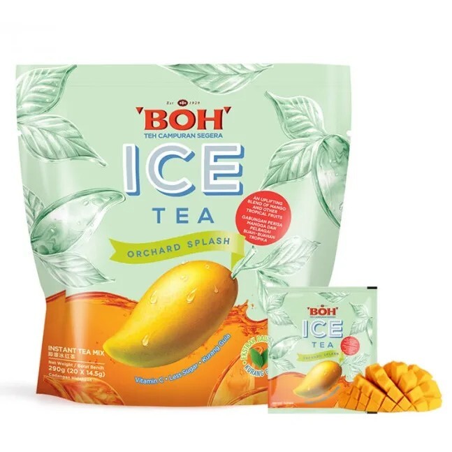 SAMPLE Pack of 9 BOH ICE INSTANT TEA MIX 3pcs X 3 Flavors Less Sugar 14.5g Each
