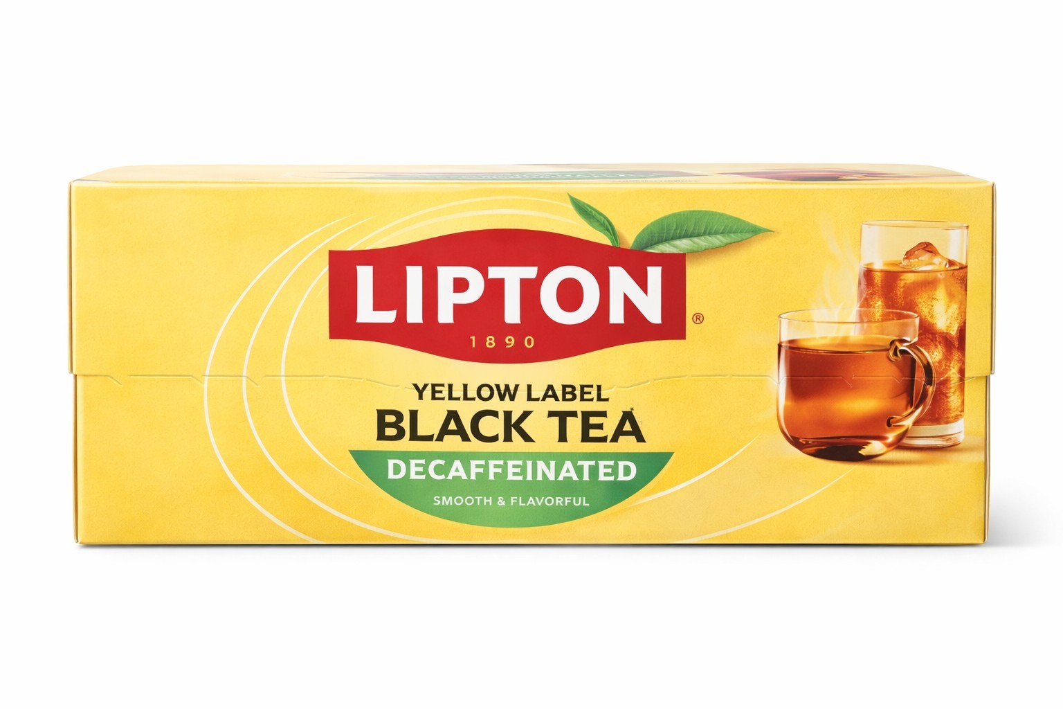 Lipton Yellow Label Decaffeinated Black Tea – 50 Tea Bags (3.3 oz) – New