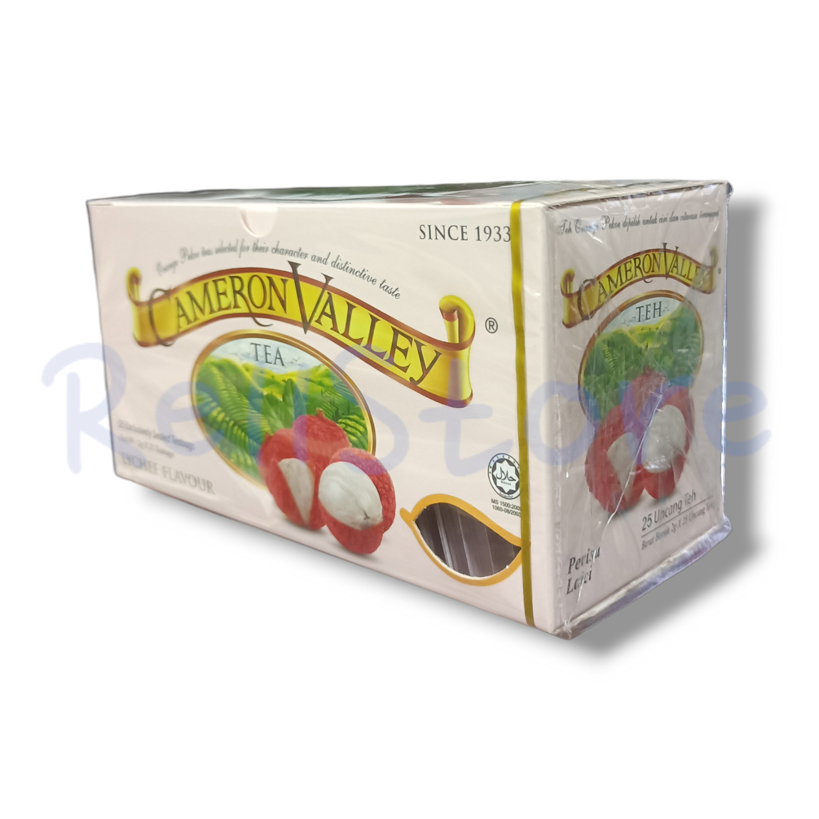 Cameron Valley Lychee Flavour Tea 25 Bags | Highland Orange Pekoe Malaysia