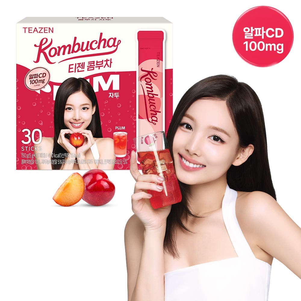 Teazen Kombucha Plum Alpha CD 30 sticks sugar free probiotics K-Food