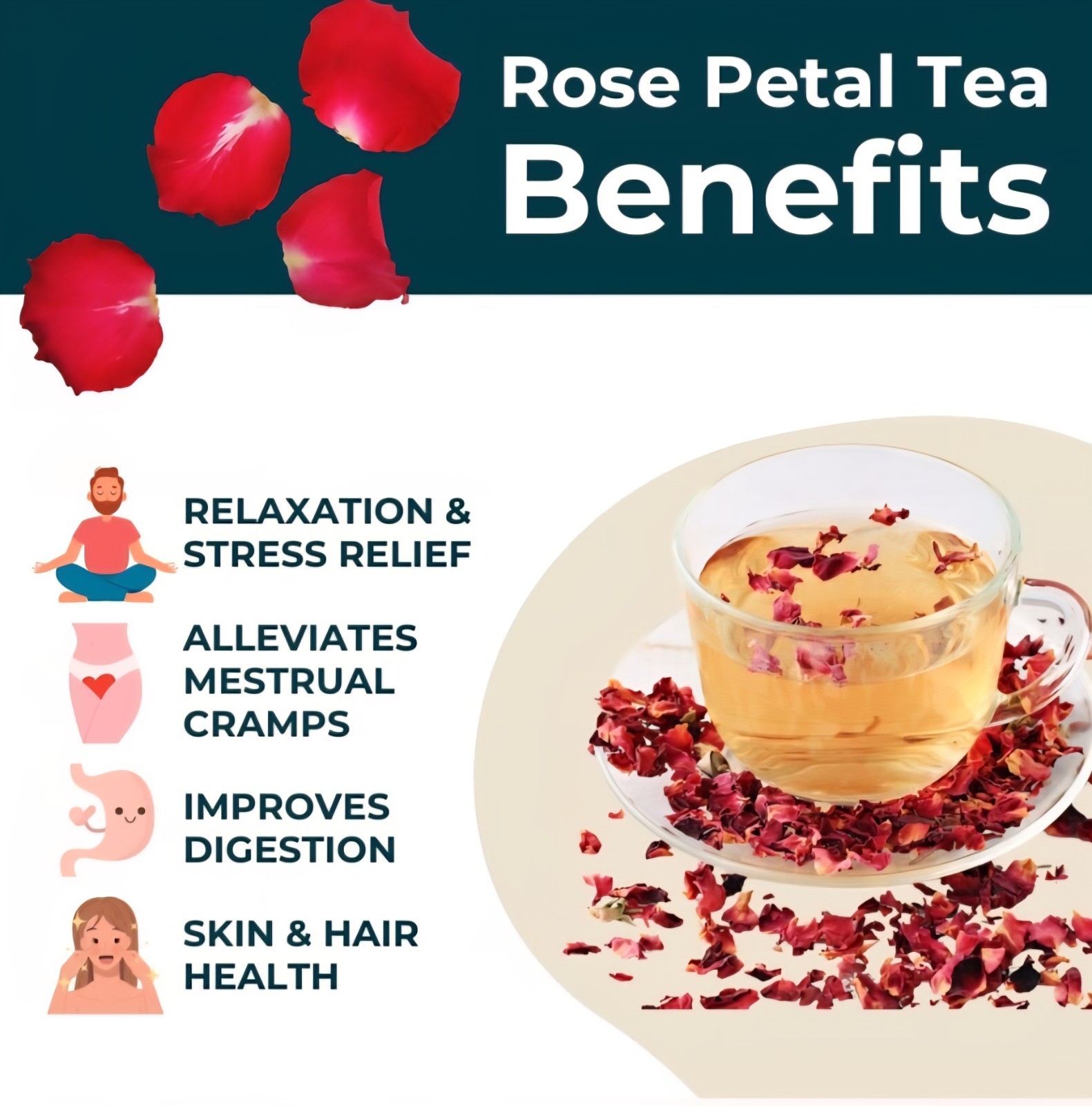 Rosa De Castilla / Organic Rose Petals Tea ( 4 oz )