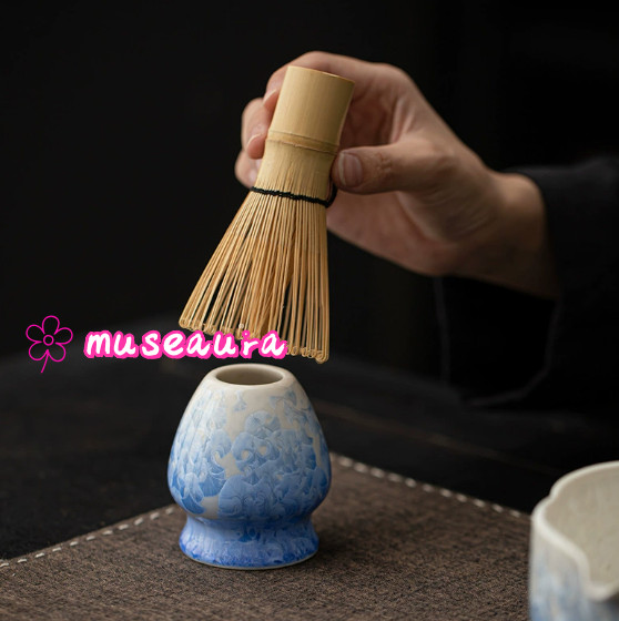 Neo-Chinese Style Crystalline Glaze Ice Flower Ceramic Matcha 4-Piece Set