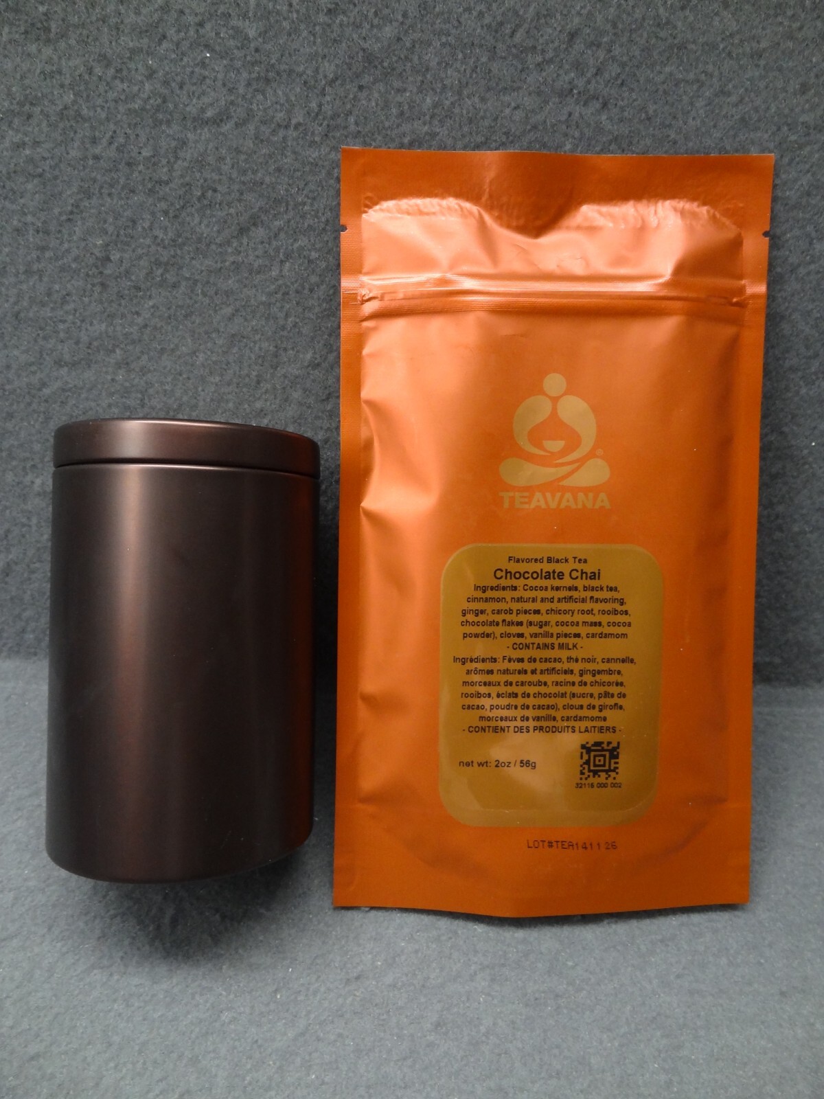 NEW Teavana Chocolate Chai Black Tea 2oz 56g w/ Tin Canister 2014 Gift Sample