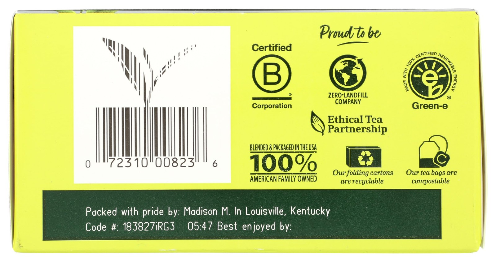 Bigelow Earl Grey Green Tea Bags – 20 ct