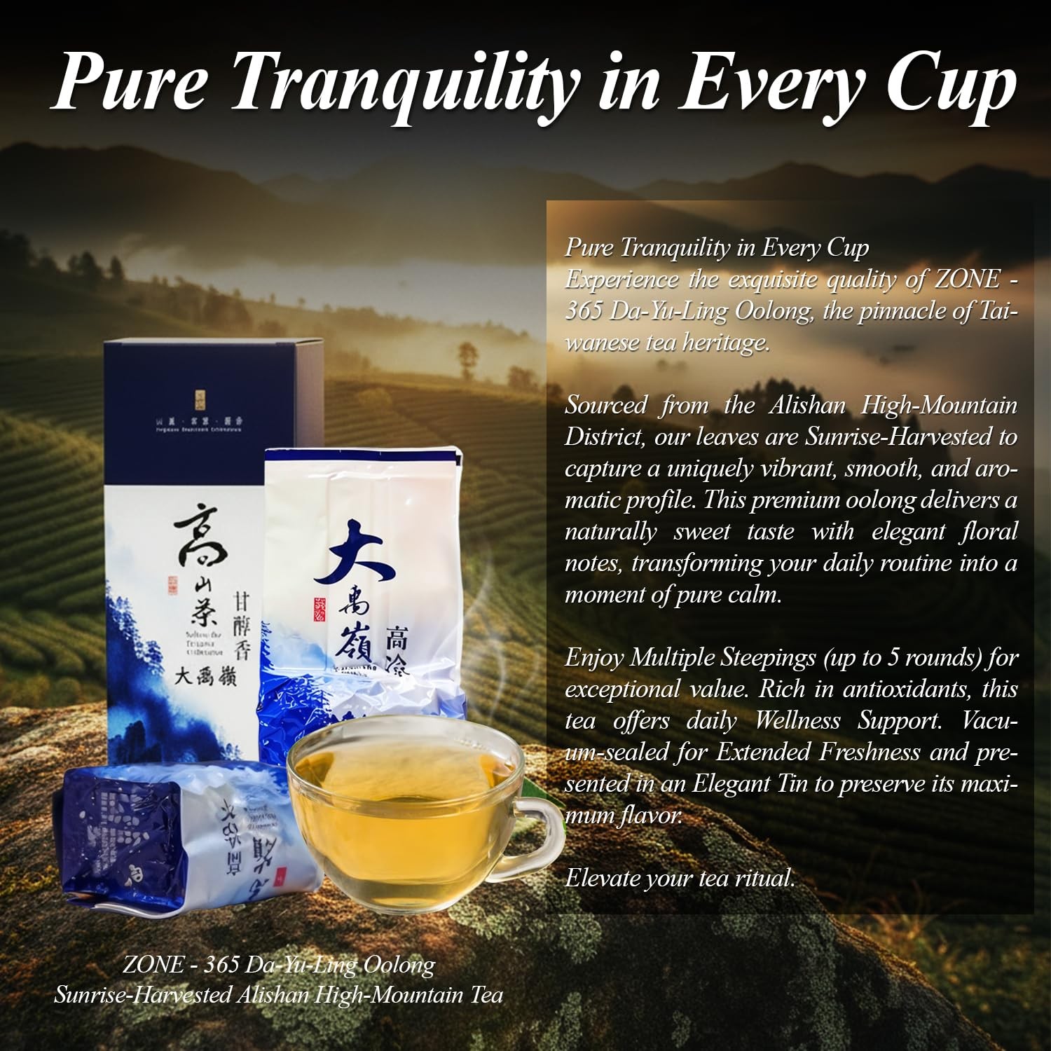 Taiwan Alishan Oolong Loose Leaf High Mountain Green Tea Formosa Chinese Herb