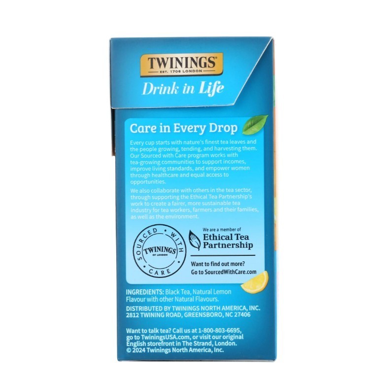 Twinings Lemon Iced Tea Bags, 72 CT 6.35oz BBD 07/11/2027