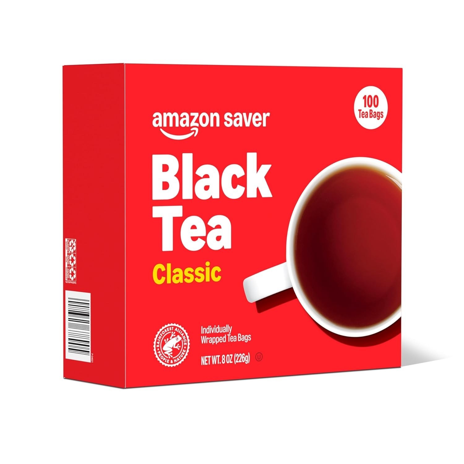 Classic Black Tea, 8 Oz – 100 Individually Wrapped Tea Bags, Certified Organic