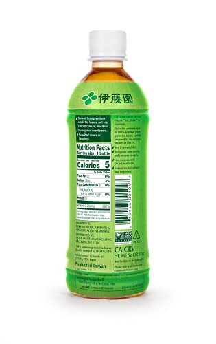 Ito En Tea Oi Ocha Green Tea Unsweetened 16.9 Ounce Pack of 12