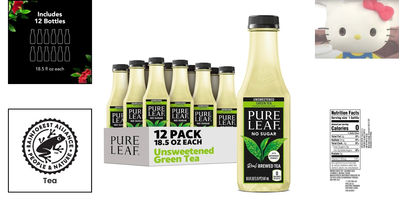 Refreshing 12-Pack Pure Leaf Unsweetened Green Iced Tea – Low Calorie Delight