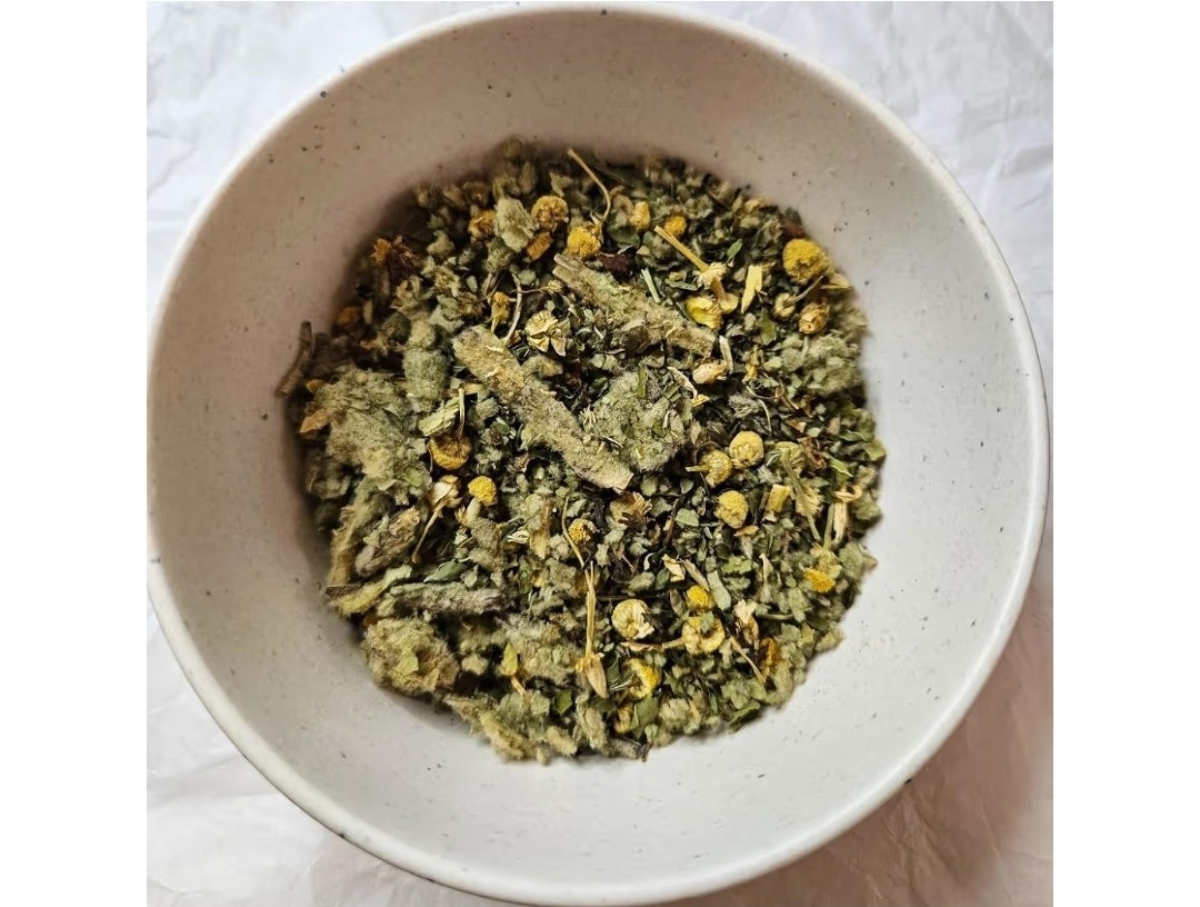 The Good Village Co. Good & Clear Loose Leaf Herbal Tea Mint Chamomile 2oz 50