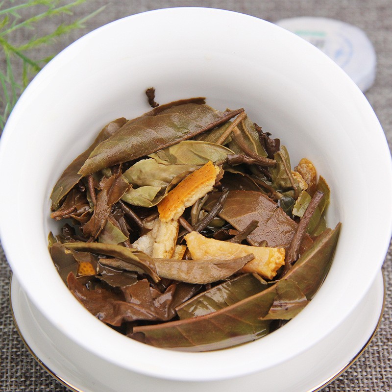 500g Dried Tangerine Peel White Tea Yunnan Old Tea Leaves Bulk Small Tea Cake