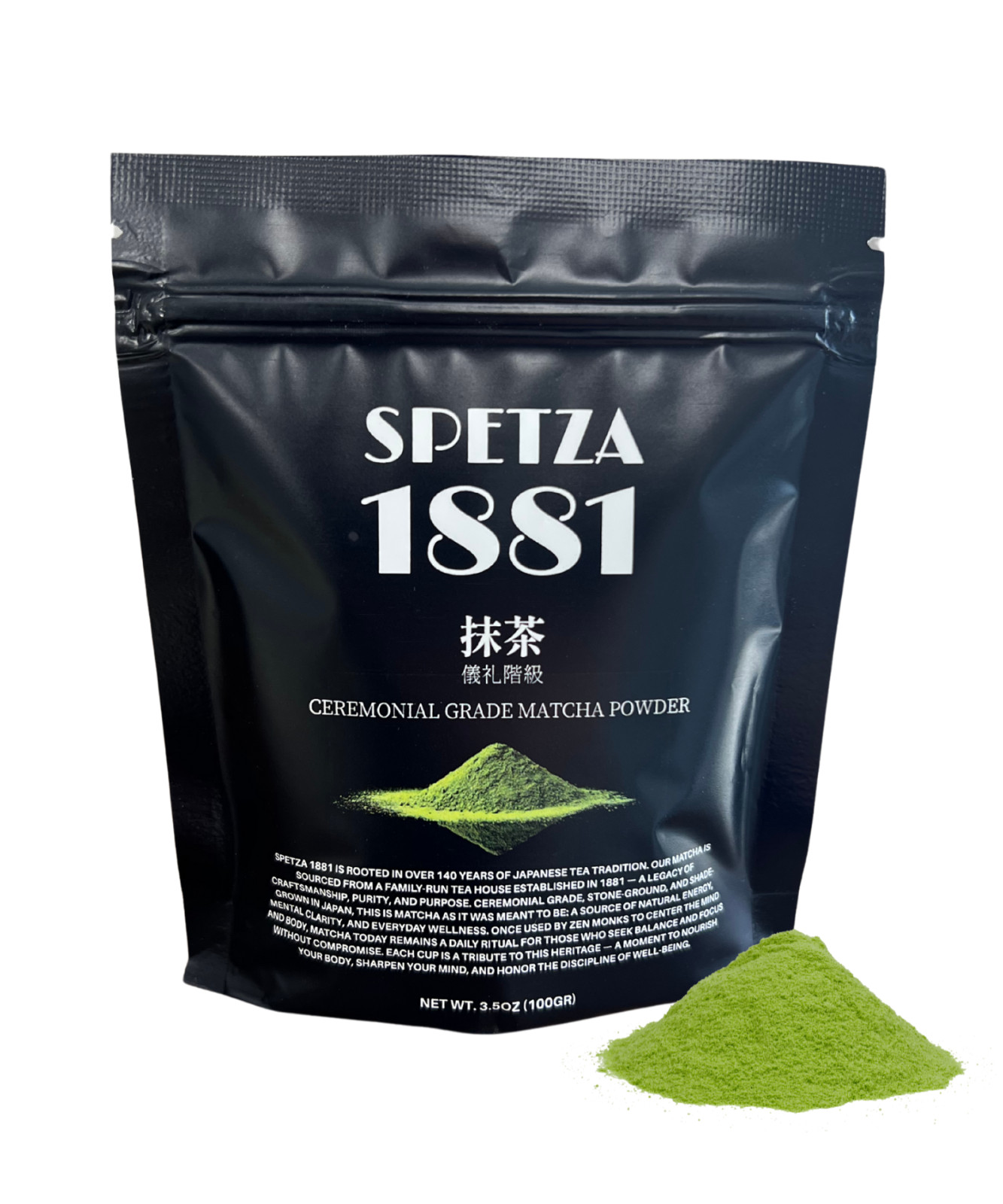 Japanese Ceremonial Grade Matcha Green Tea Powder, First Harvest (100g- 3.5oz)