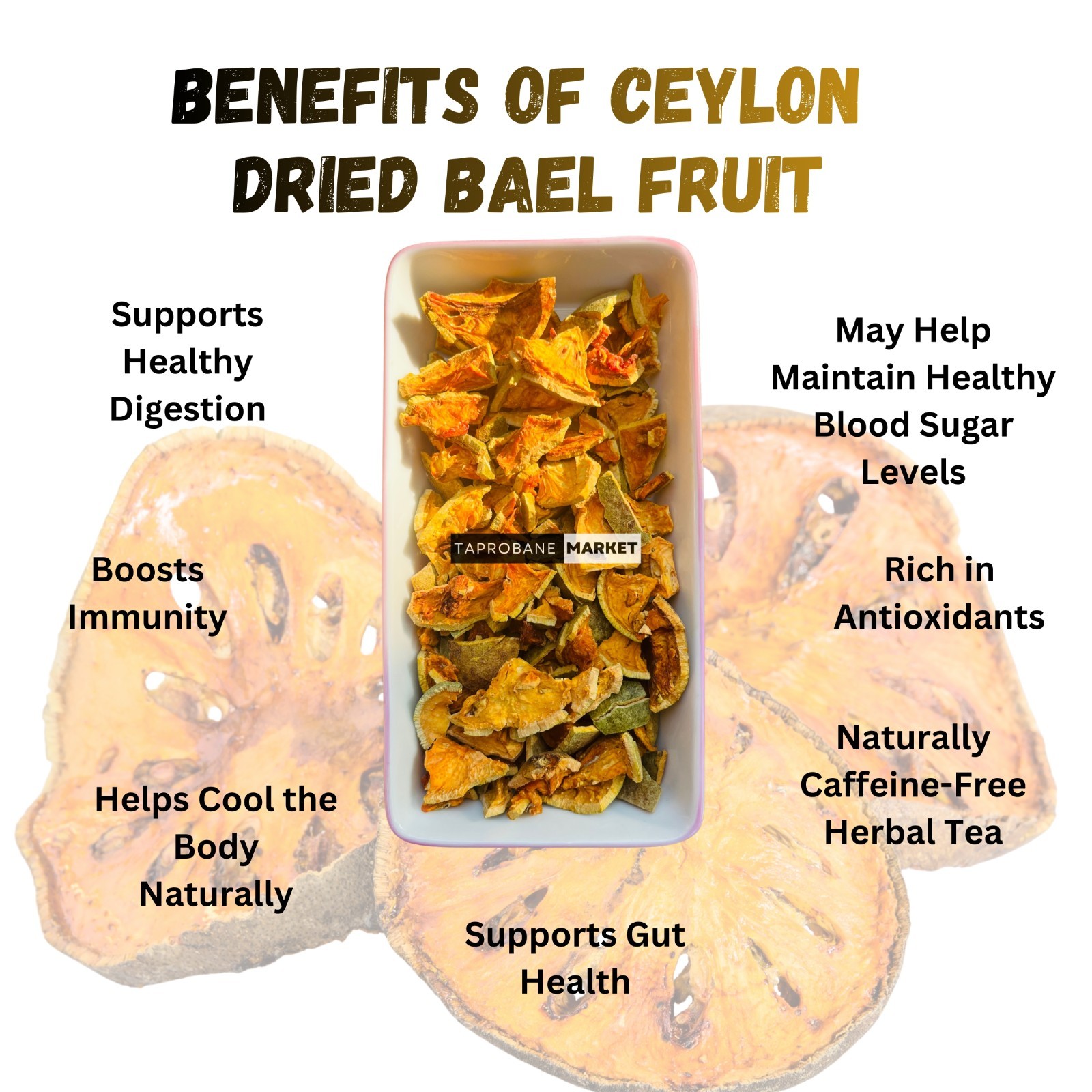 Dried Bael Fruit Slices for Tea – Traditional Herbal Drink – Fresh & Natural