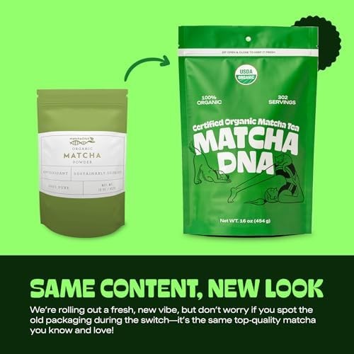 MatchaDNA Organic Culinary Matcha Green Tea Powder 16 oz