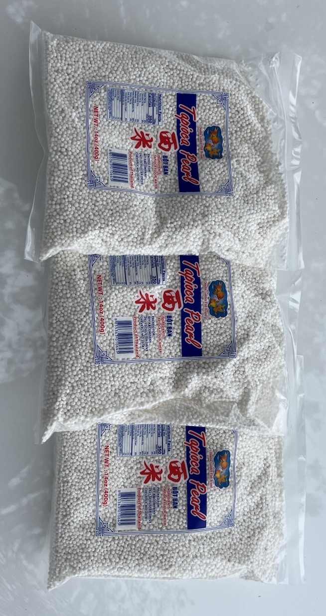TAPIOCA Pearls White (3 Packs of 14oz) Total of 42 oz (Free/Fast Delivery)