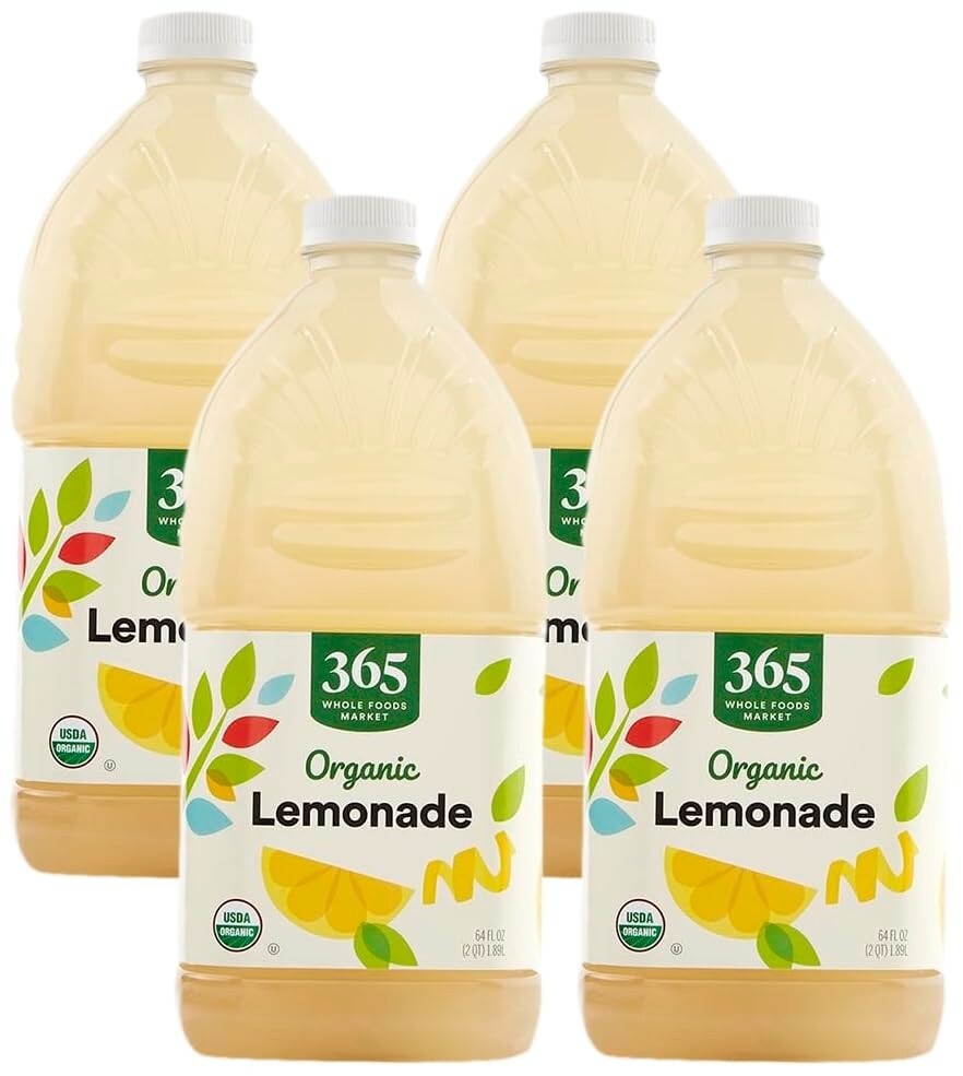 64 Fl Oz Organic Lemonade – Pack of 4 for a Refreshing, Guilt-Free Indulgence