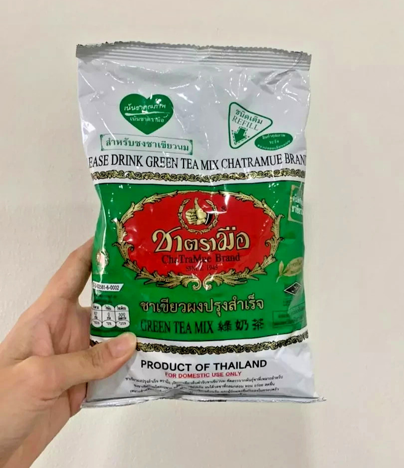 GREEN TEA MIX ORIGINAL BAG 200G.CHATRAMUE BRAND NUMBER ONE FREE FILTER BAG!