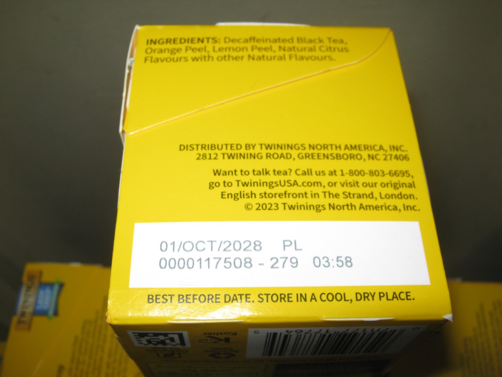 Twinings Lady Grey Decaffeinated Black Tea 8 boxes 160 bags exp 10/1/28