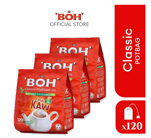 Bundle of 3 – BOH Cameron Highlands Lebih Kaw Black Tea (120 Bags Each)